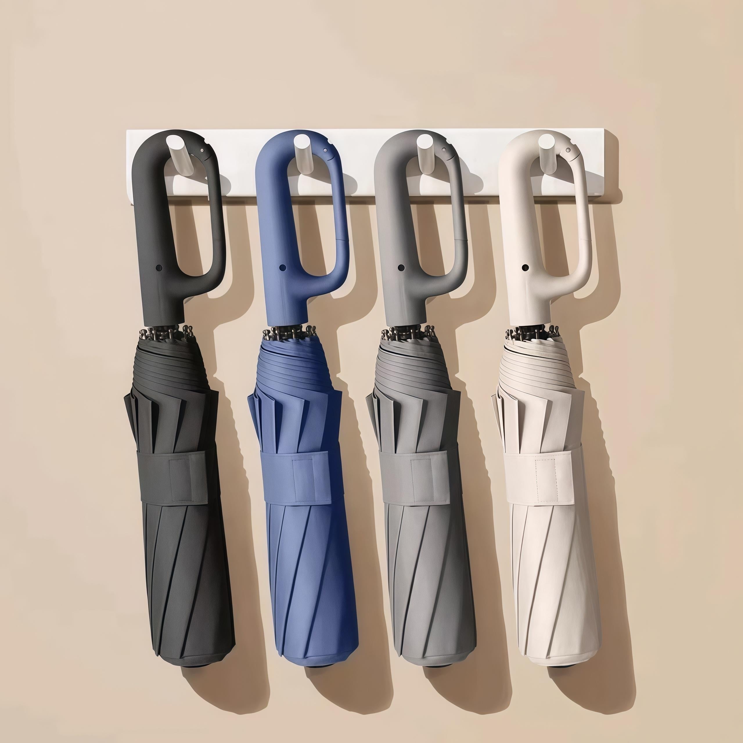Fully Automatic Foldable Travel Umbrella  Lightweight, Windproof, Portable, Black Sun Rain Use, Auto Open Close