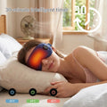 Detachable light-blocking sleep eye mask with adjustable strap for comfortable rest and deep sleep