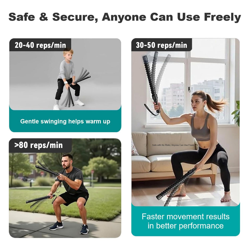 Cordless Battle Ropes with Non-slip Handles