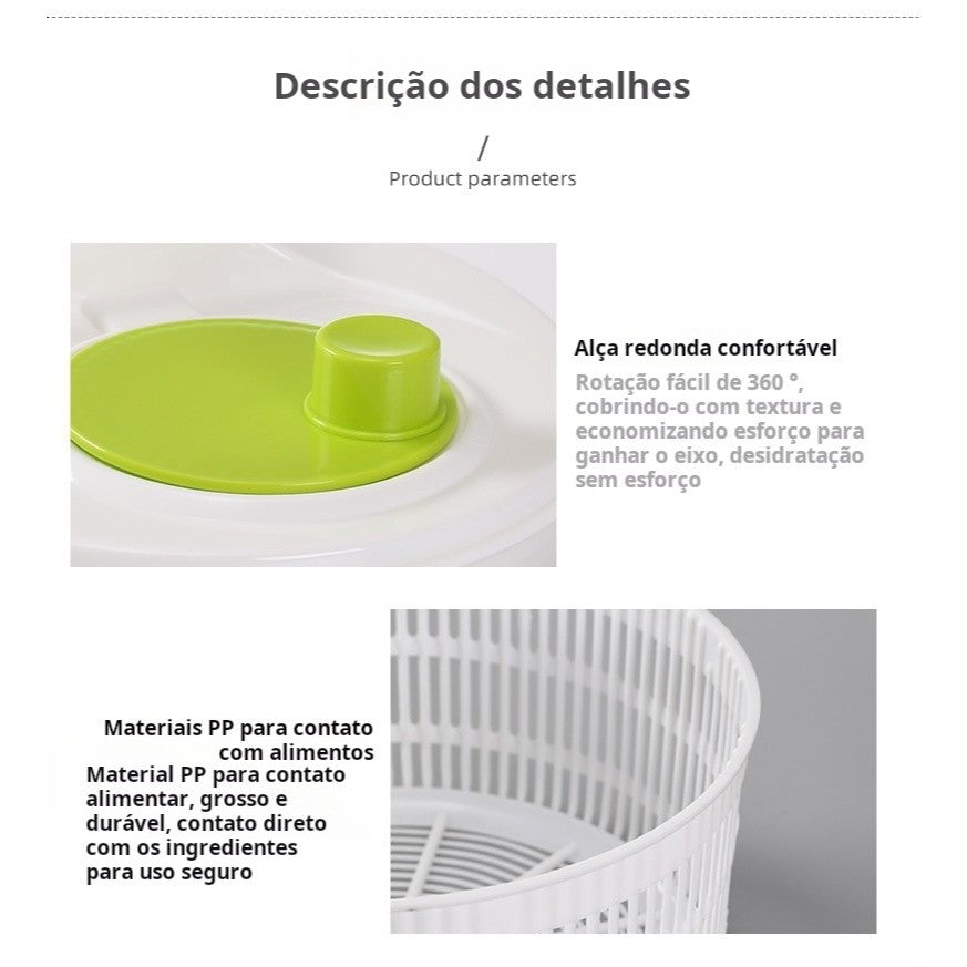 Salad Spinner 3L Capacity Vegetable Washer